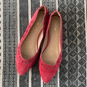 Joe’s Jeans Red Suede Flats